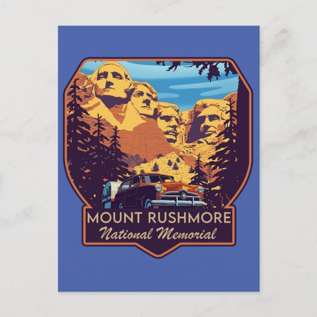 Mount Rushmore National Memorial Postcard (Front)