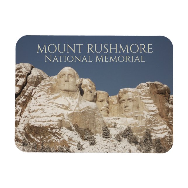 Mount Rushmore National Memorial, Winter Snow Magnet (Horizontal)