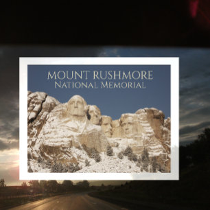 Mount Rushmore National Memorial, Winter Snow Postcard