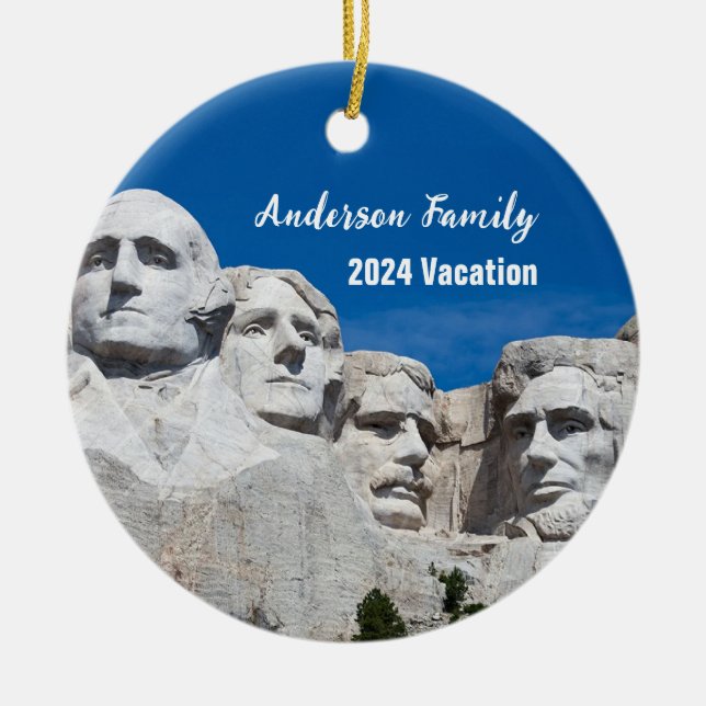 Mount Rushmore Personalised Ornament (Front)