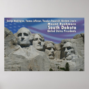 MOUNT RUSHMORE PRESIDENTS MEMORIAL POSTER