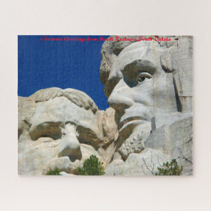 Mount Rushmore South Dakota. Christmas Greetings Jigsaw Puzzle