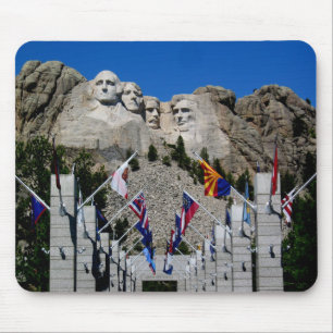 Mount Rushmore South Dakota Flag Souvenir Mouse Pad