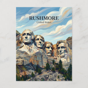 Mount Rushmore South Dakota Postcard