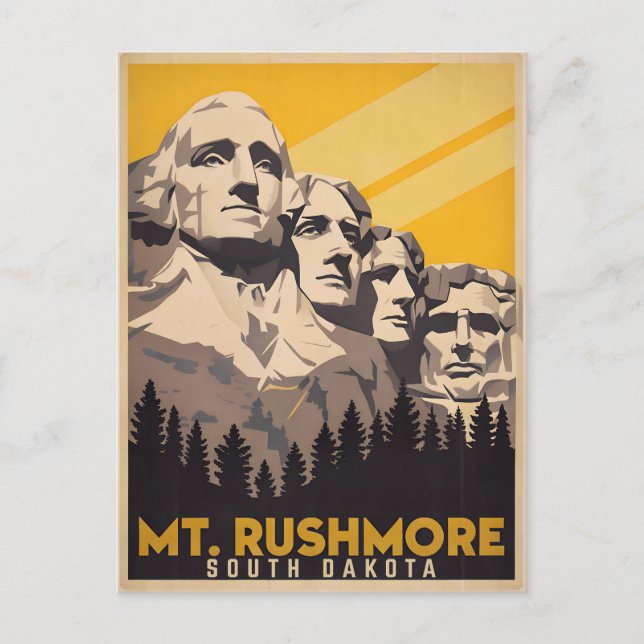 Mount Rushmore, South Dakota Postcard (Front)
