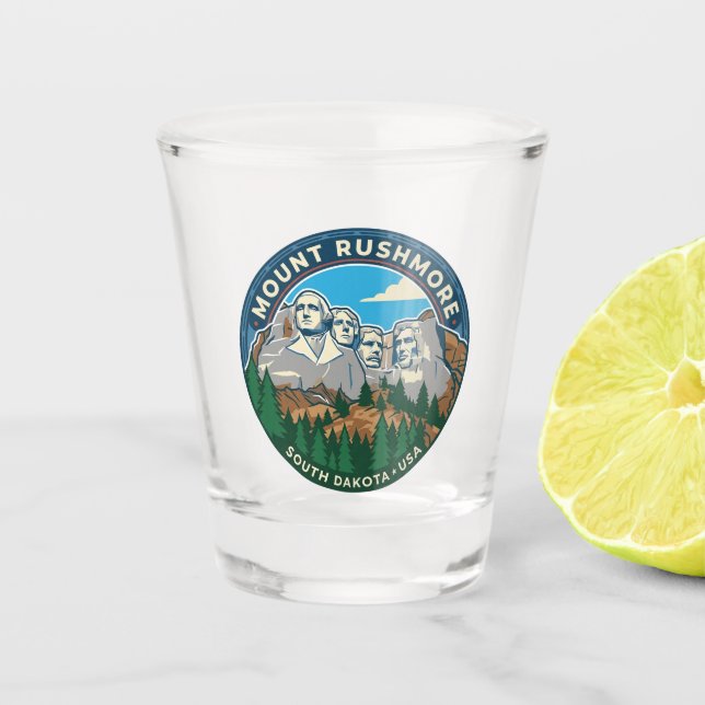 Mount Rushmore South Dakota Shot Glass (Front)