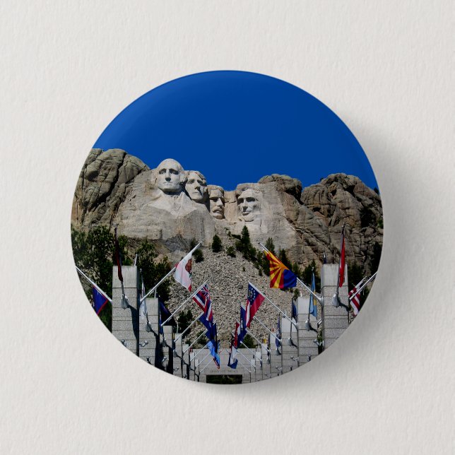 Mount Rushmore South Dakota Souvenir 6 Cm Round Badge (Front)
