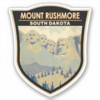 Mount Rushmore South Dakota Travel Art Vintage