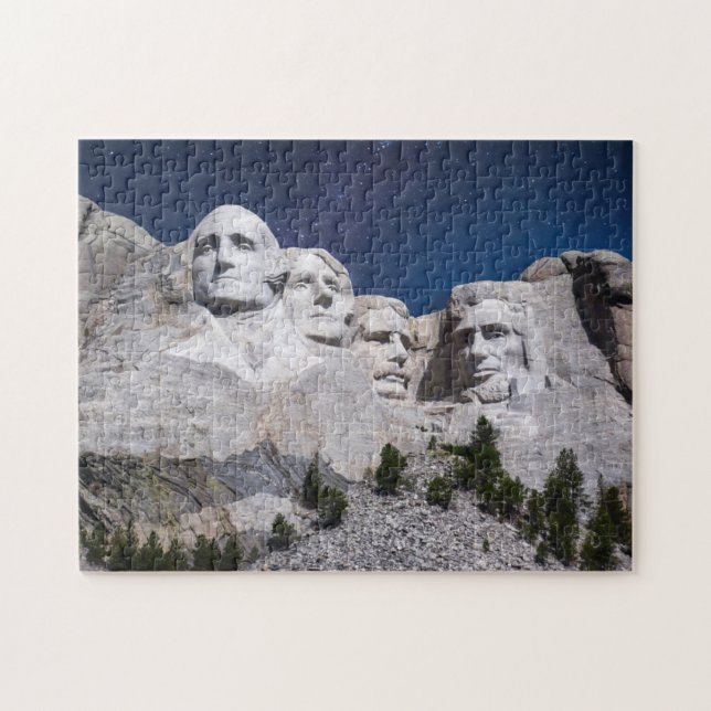 Mount Rushmore Timelapse Sky Jigsaw Puzzle (Horizontal)