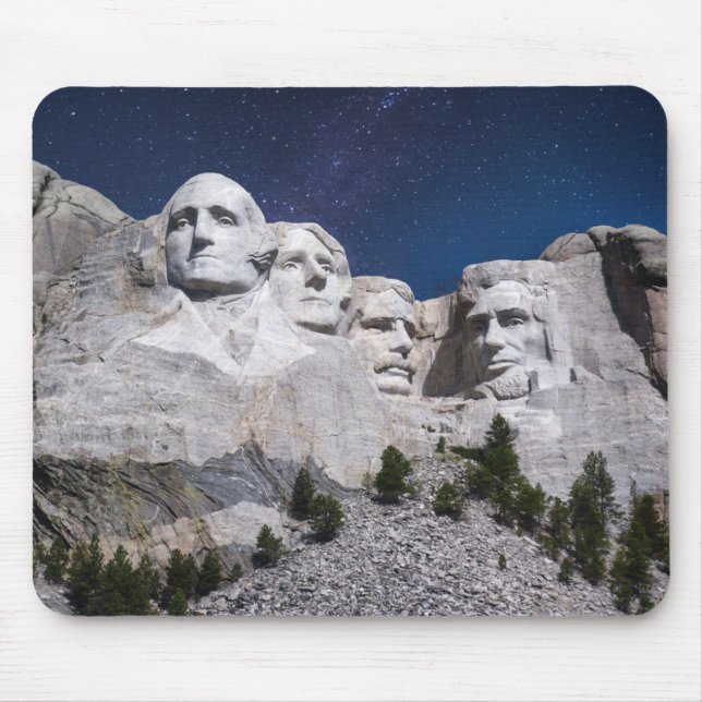 Mount Rushmore Timelapse Sky Mouse Pad (Front)
