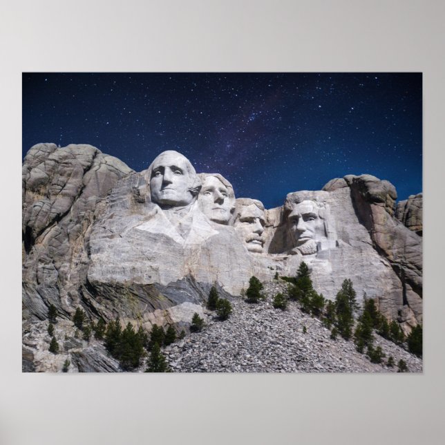 Mount Rushmore Timelapse Sky Poster (Front)