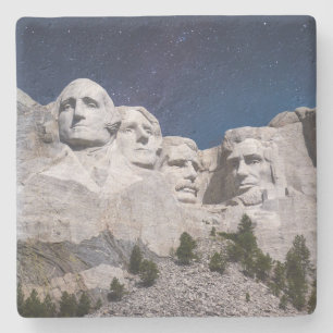 Mount Rushmore Timelapse Sky Stone Coaster