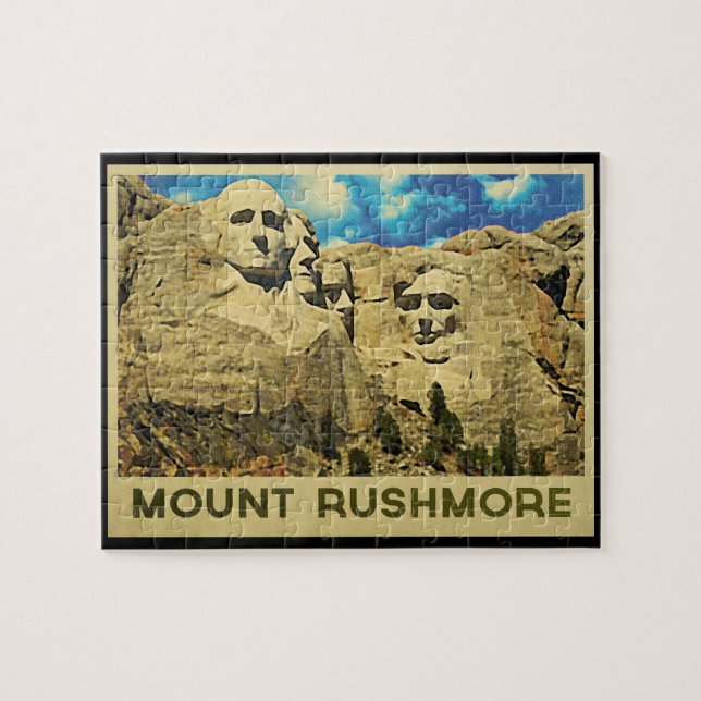Mount Rushmore Vintage Jigsaw Puzzle (Horizontal)