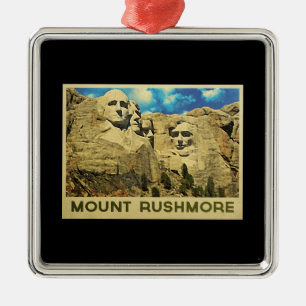 Mount Rushmore Vintage Metal Tree Decoration