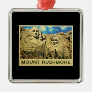 Mount Rushmore Vintage Metal Tree Decoration
