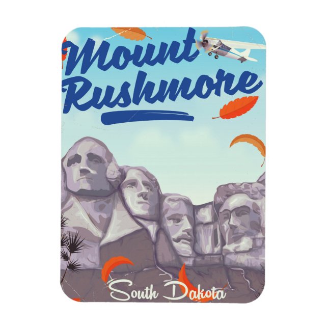 Mount Rushmore Vintage Style travel poster. Magnet (Vertical)