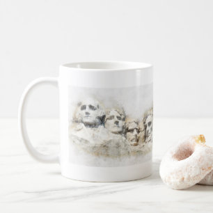Mount Rushmore watercolor Coffee Mug