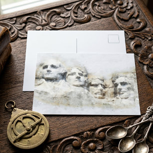 Mount Rushmore watercolor Postcard