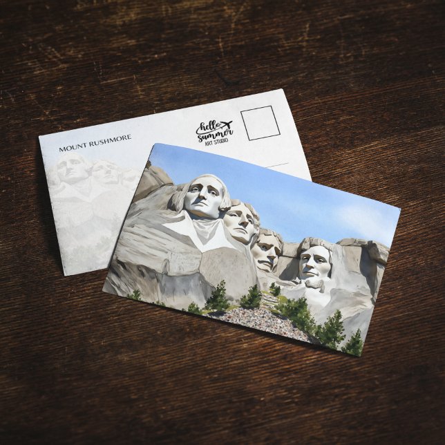 Mount Rushmore Watercolor Postcard (Creator Uploaded)