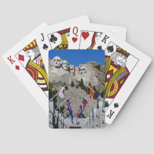 Mount Rushmore with American State Flags Playing Cards