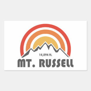Mount Russell California Rectangular Sticker