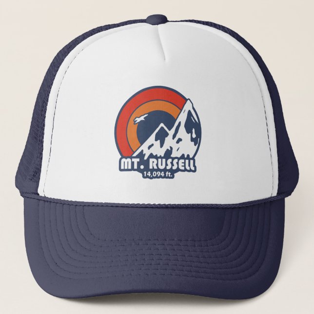 Mount Russell California Sun Eagle Trucker Hat (Front)