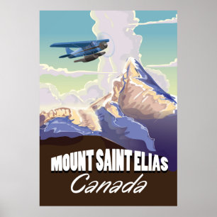 Mount Saint Elias Vintage Travel Poster