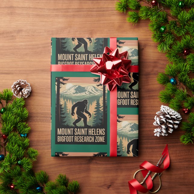 Mount Saint Helens Bigfoot Research Zone Wrapping  Paper (Holiday Gift)