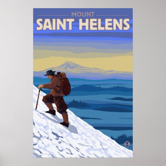 Mount Saint Helens - Climber - Travel Poster (Front)