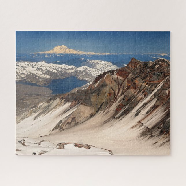 Mount Saint Helens Crater Rim and Mount Rainier Jigsaw Puzzle (Horizontal)