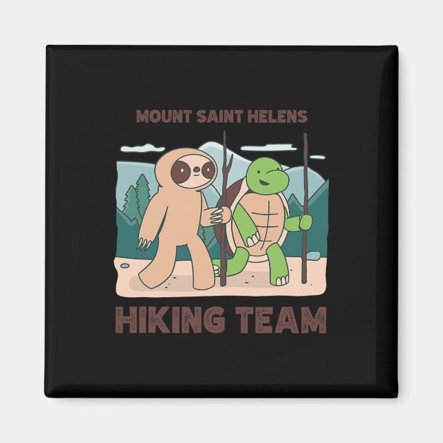 Mount Saint Helens Hiking Team Climbing Expedition Magnet (Front)