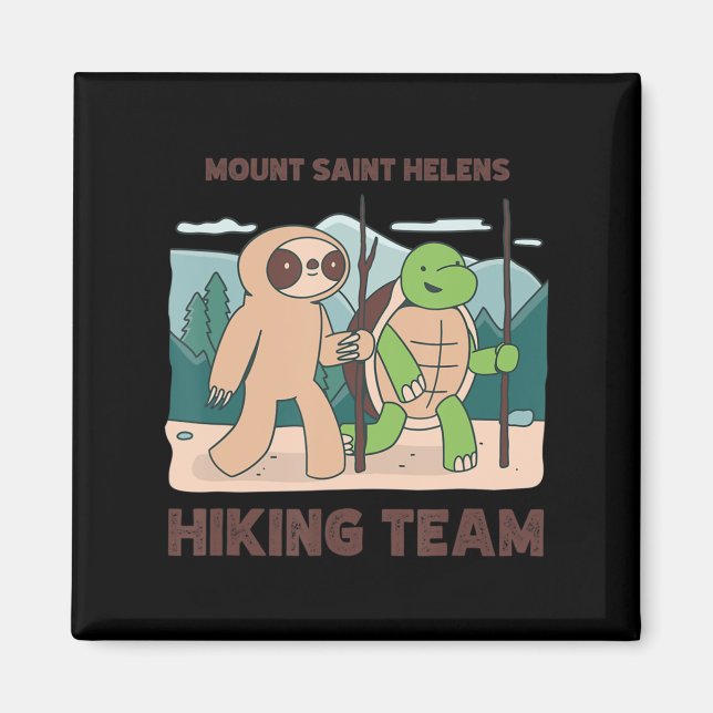 Mount Saint Helens hiking team climbing expedition Magnet (Front)