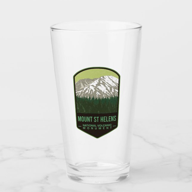 Mount Saint Helens National Volcanic Monument Glass (Front)