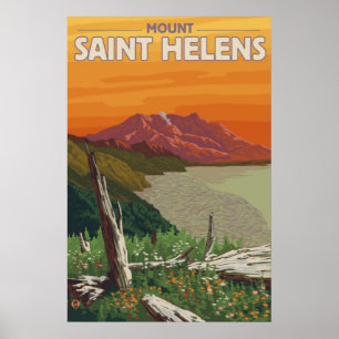 Mount Saint Helens - Spirit Lake - Travel Poster