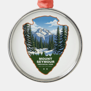 Mount Seymour Provincial Park Arrowhead Metal Tree Decoration