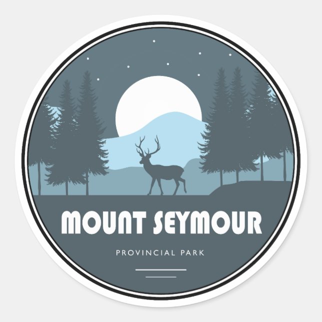 Mount Seymour Provincial Park Deer Classic Round Sticker (Front)