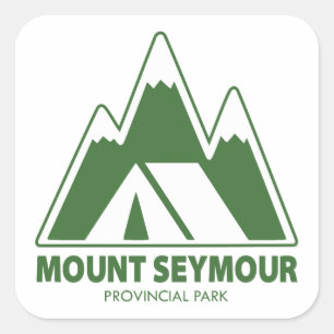 Mount Seymour Provincial Park Mountains Camping Square Sticker