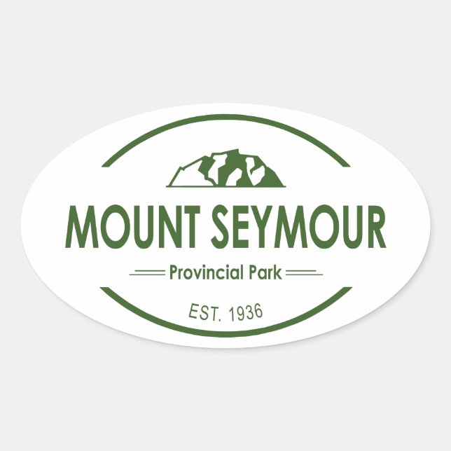 Mount Seymour Provincial Park Oval Sticker (Front)