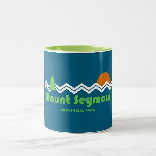 Mount Seymour Provincial Park Retro Two-Tone Coffee Mug (Center)