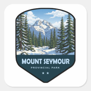 Mount Seymour Provincial Park Shield Square Sticker