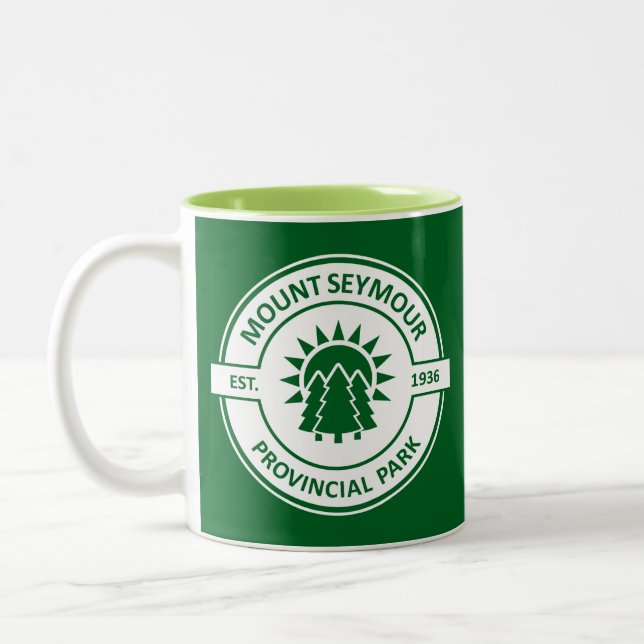 Mount Seymour Provincial Park Sun Trees Two-Tone Coffee Mug (Left)
