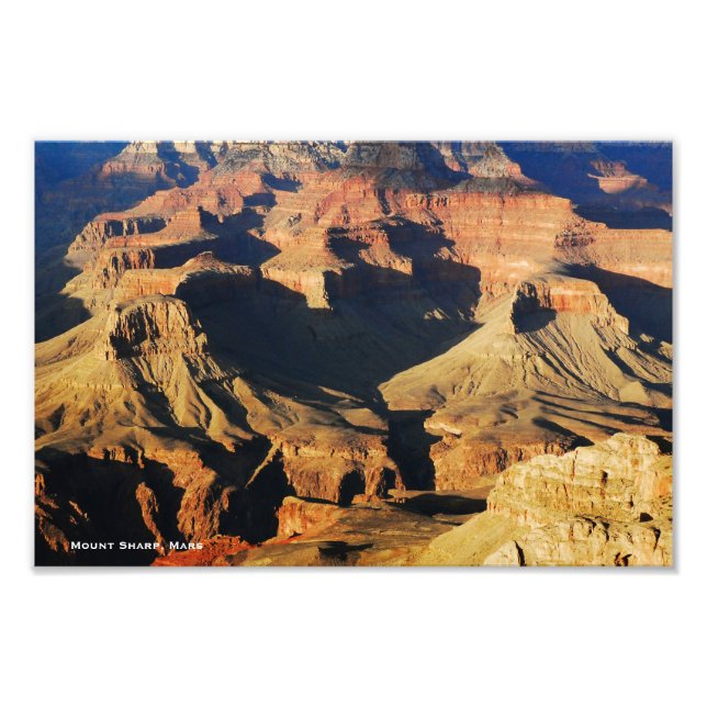 Mount Sharp on Planet Mars Photo (Front)