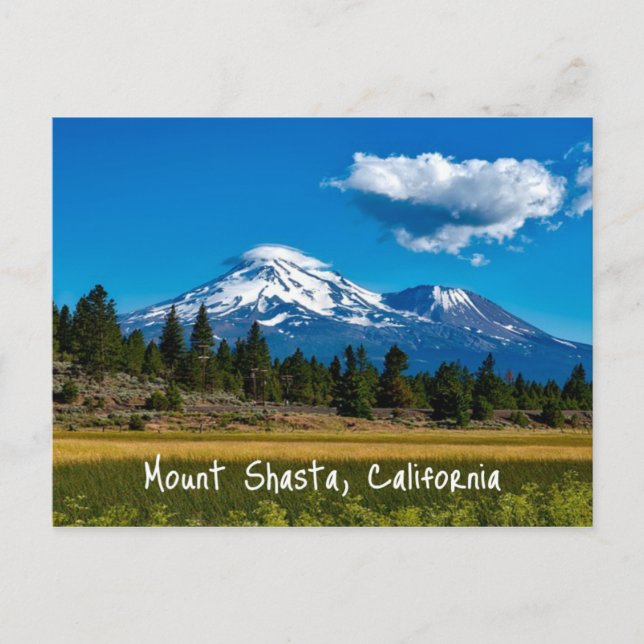 Mount Shasta California Postcard (Front)