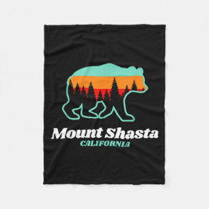 Mount shasta california skiing snowboarding bear fleece blanket