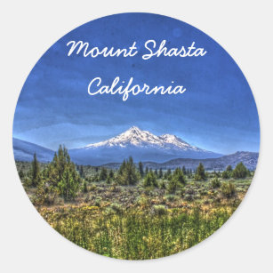 Mount Shasta Classic Round Sticker