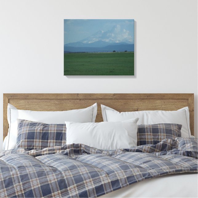 Mount Shasta Runaway Bride 2 Canvas Print (Insitu(Bedroom))