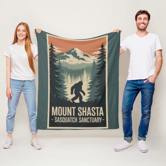 Mount Shasta Sasquatch Sanctuary Blanket (In Situ)