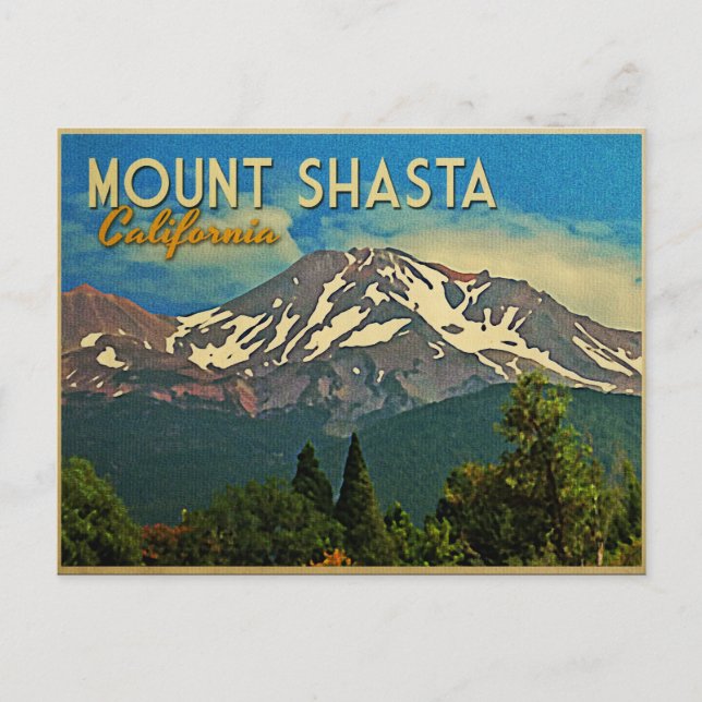 Mount Shasta Vintage Postcard (Front)