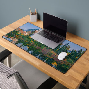 Mount Shuksan mirrored in Reflection Lake Desk Mat