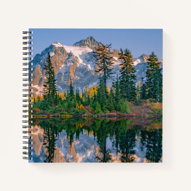 Mount Shuksan mirrored in Reflection Lake Notebook (Front)
